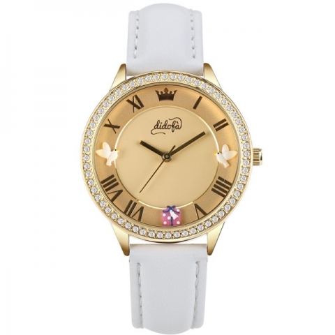 Orologio Didofà modello Sweet bianco con elementi 3D