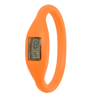 Orologio digitale in silicone arancio con tourmaline