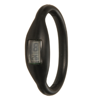 Orologio digitale in silicone nero con tourmaline