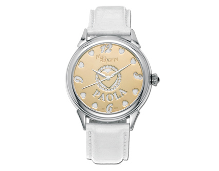 Orologio gioiello My Charm in oro bianco giallo o rosa personalizzabile con il nome