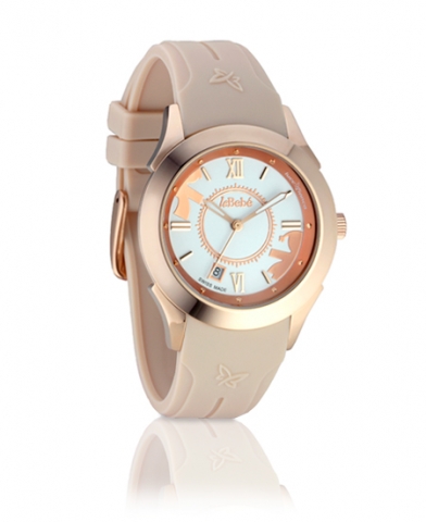 Orologio Le Bebè con cinturino in silicon gel beige