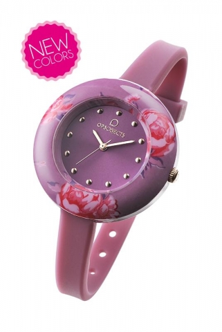 Orologio Ops Flower rosa scuro OPSPW-98