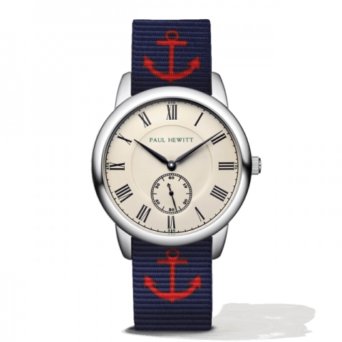 PAUL HEWITT Classic Line Watch Anchor Navy Blue-Red