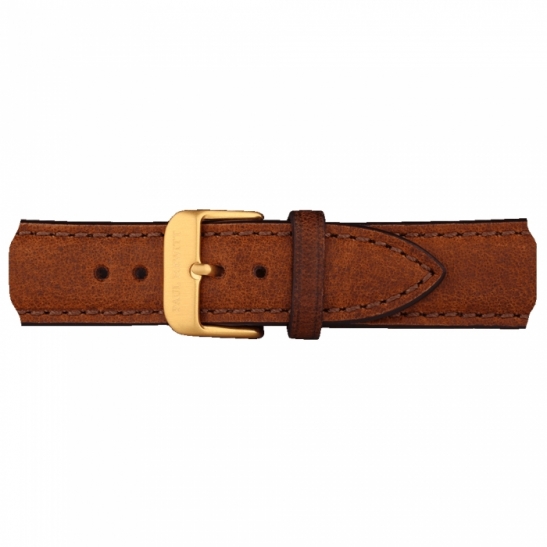 PAUL HEWITT Signature Line Gold Black Sea leather Watchstrap Nautical Gold