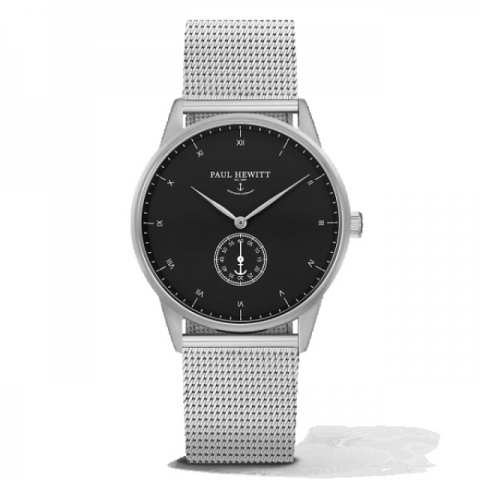 Orologio Paul Hewitt Signature Line Silver MARK I Black Sea cinturino metallo silver