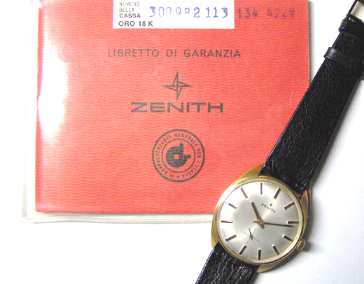 Orologio ZENITH anni '60 movimento meccanico in oro 18kt