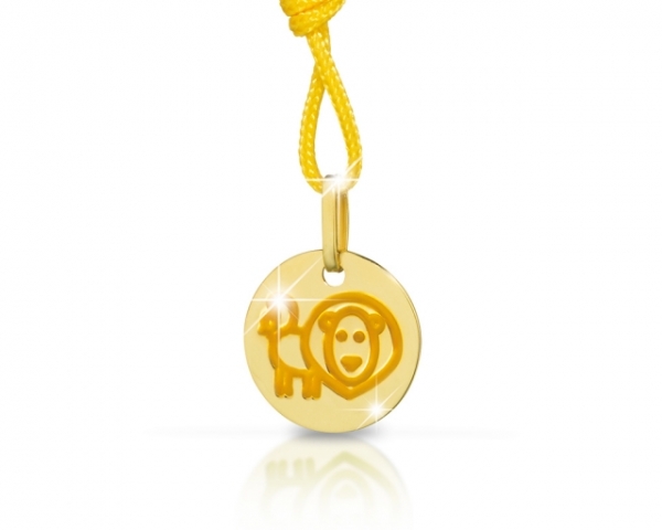 Pendente Le Bebè - Primegioie - zodiaco Leone in oro giallo e smalto