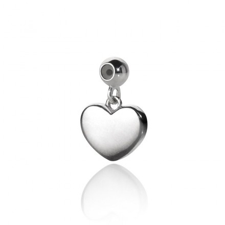 Pendente Miluna collezione Luna in argento 925 a forma di cuore - significa Dedica PFD520