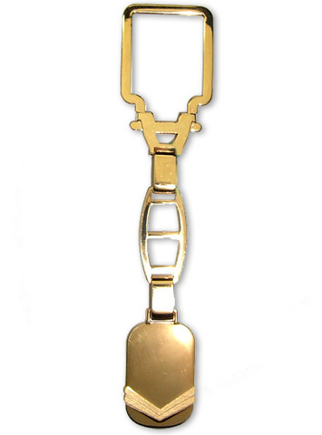 Portachiavi in oro giallo 18kt lucido e satinato