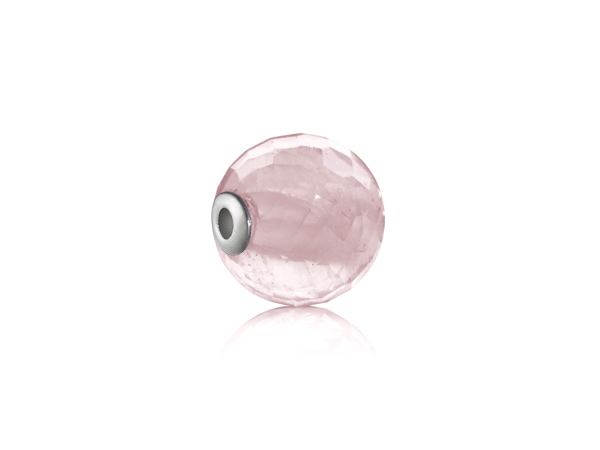 Sfera Miluna collezione Luna in argento 925 con quarzo rosa - significa Spontaneità PFD489AG