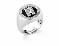 GioielleriaMaglione.it - Silver Plated and Cubic Zirconia Letter Dimmi Jewels Ring