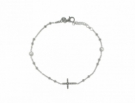 GioielleriaMaglione.it - Rosary bracelet in 925% silver rhodium with Swarovski
