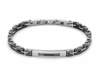 GioielleriaMaglione.it - Bracciale Yukiko Uomo in acciaio e zirconi KBRD1816
