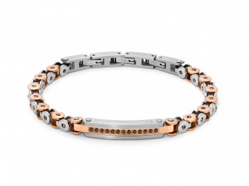 GioielleriaMaglione.it - Bracciale Yukiko Uomo in acciaio e zirconi KBRD1859