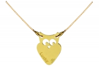 GioielleriaMaglione.it - 18K Yellow or White Gold Owl Necklace