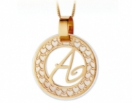 GioielleriaMaglione.it - My Charm - 18K Yellow White or Rose Gold Pendant customizable with letter