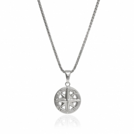 GioielleriaMaglione.it - 18K White Gold Necklace with Wind Rose