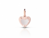 GioielleriaMaglione.it - Componente per il Bracciale o Collana LeBebè - Lock Your Love - pendente Cuore in argento 925% e oro rosa