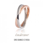 GioielleriaMaglione.it - Fede UNOAERRE modello INSIEME in oro bianco e rosa 18kt collezione 9.0