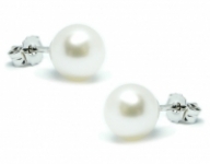 GioielleriaMaglione.it - Orecchini IKI in oro bianco 18kt con Perle Coltivate Giapponesi Akoya 7-7.5 mm