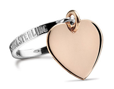 Silberdream Ciondolo Cuore Di Rosa 925 Sterling Silver Nero